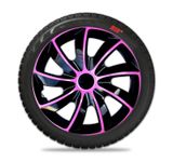 Dísztárcsák Peugeot Quad 15&quot; Pink &amp; Black 4db