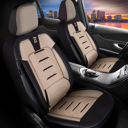 Autó üléshuzatok Audi A3 (8V) 2013-2020 BODRUM_Bézs 2+3