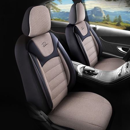 Autó üléshuzatok Audi Q2 2016-up PRESTIGE_Bézs 2+3
