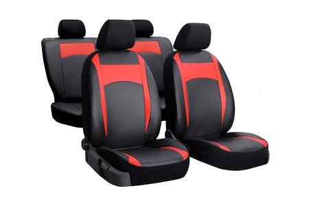 Autó üléshuzatok Audi Q5 2017-> Design Leather piros 2+3
