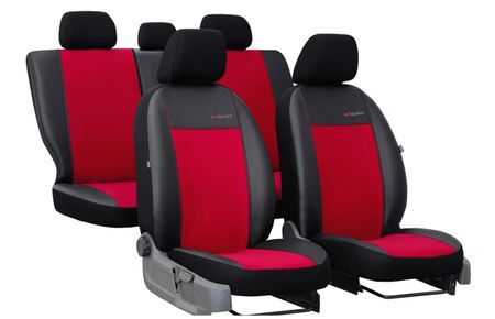 Autó üléshuzatok Citroen C3 (II) 2009-2016 Exclusive Alcantara - Piros 2+3