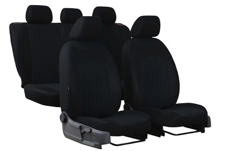 Autó üléshuzatok Fiat 500L 2012-> CARO Fekete 2+3