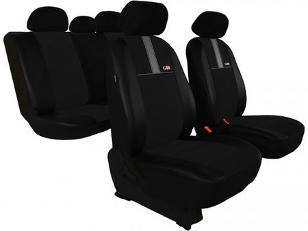 Autó üléshuzatok Fiat Doblo (II) 2010-up GT8 - Fekete-szürke 2+3