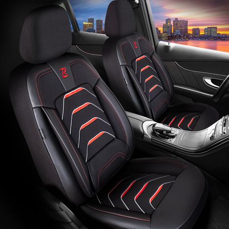 Autó üléshuzatok Fiat Doblo (III) 2010-2016 BODRUM_Piros 2+3