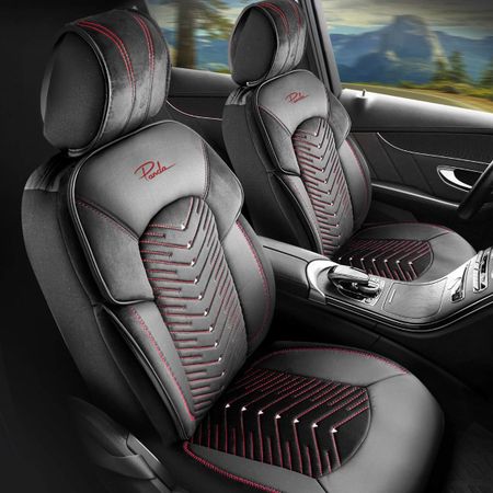 Autó üléshuzatok Fiat Doblo (IV) 2015-2019 DUBAI_Piros 2+3