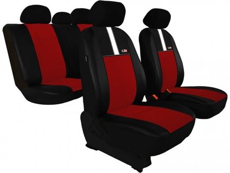Autó üléshuzatok Fiat Linea 2007-2018 GT8 - Piros 2+3