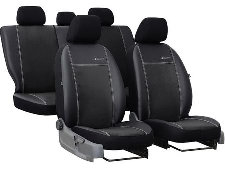 Autó üléshuzatok Honda Jazz (III) 2013-2020 Exclusive Alcantara - Fekete 2+3