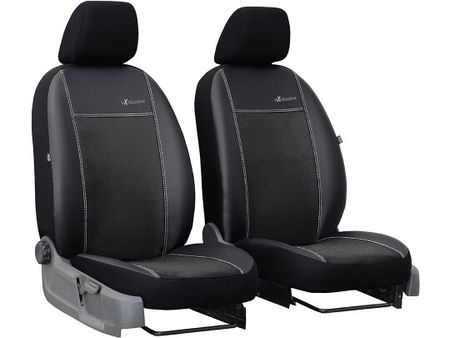 Autó üléshuzatok Honda Jazz (III) 2013-2020 Exclusive Alcantara - Fekete 1+1, elülső