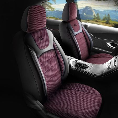 Autó üléshuzatok Mitsubishi Outlander (III) 2012-2021 PRESTIGE_Burgundia 2+3