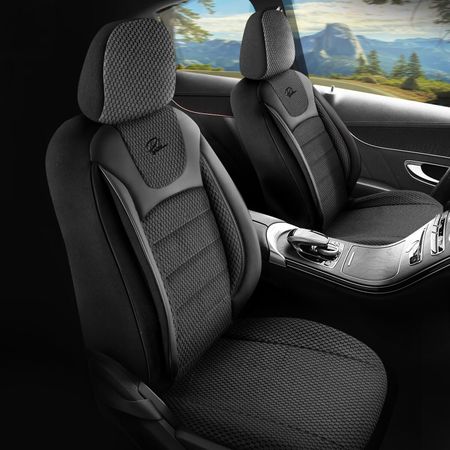 Autó üléshuzatok Seat Leon (III) 2013-2020 PRESTIGE_Fekete 2+3